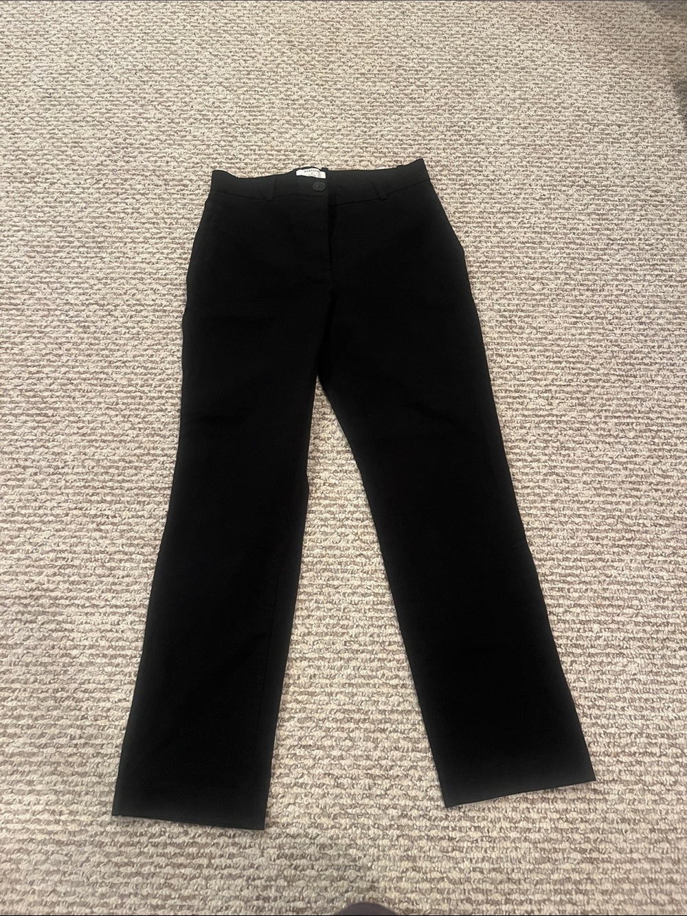 Aritzia Black Straight-Leg Women's Trousers